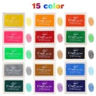 Lsushine 15 Colors Craft Ink Pads  Washable Stamp Pads For Diy Small  Yinni-a
