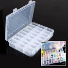 36 Compartment Clear Plastic Multipurpose Organizer Box With Adjustable Grids Us