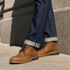 Men s Leather Ankle Chukka Boots  Dark Brown  Lace   up Casual Oxfords  Work Shoes
