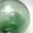 Vintage Large Glass Fishing Float 9 5    Green Japanese Sealed Globe Marked Ff