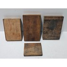 Vintage Letterpress Nautical Printing 4 Block Set Wood Metal Maritime Sailor