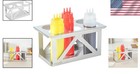 Effortless Organization  Stainless Steel 6-hole Squeeze Bottle Rack For Chefs