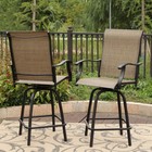 Patio Bar Stools Set Of 4 Swivel Barstools Bar Height Chair Outdoor Dining Chair