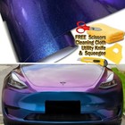 Premium Gloss Metallic Chameleon Purple Blue Vinyl Film Wrap Air Bubble Free