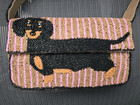 Anthropologie Fiona Beaded Bag Purse Handbag Dachshund Dog - Animal Edition Nwt