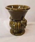 Vintage Pottery Planter Vase Urn Floraline 535 Green Usa 60s Glossy 6 5  Tall