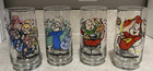 Lot Of 4 Vintage 1985 Alvin And The Chipmunks Drinking Glasses Complete Set 4 4