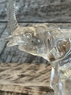 Cristal D   arques  Elephant Figurine With Frosted Base Frame