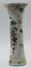 Vintage Antique Chinese Export Famille Rose Mandarin Trumpet Vase 19th Century