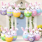  12 Pcs 12 Inch Easter Inflatable Decorations Hanging Mixed Color Egg
