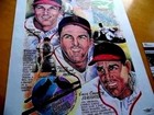 Stan Musial terry Moore   Enos Slaughter Cardinals Signed Print photo -jsa Loa