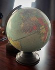 Vintage Mid 1900s 12 Inch Replogle Precision Globe With Metal Base