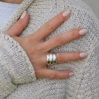 Chunky Large Dome Ring 925 Sterling Silver Ring Thick Wide Band Statement Ring