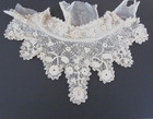 Antique Victorian Irish Crochet Lace Collar Yoke Handmade Raised