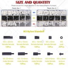 Hilitchi 360pcs M2 M3 M4 Male Female Nylon Hex Spacer Standoff Screw Nut Assortm