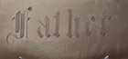 Antique Victorian Coffin Plate Plaque Father Casket Funeral Oddities Memento   
