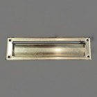 Antique Mail Slot Hinged Cover Spring Loaded Solid Brass Architectural Salvage