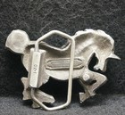 Wg03105 Sweet Vintage 1979   unicorn   Fantasy Animal Artwork Pewter Belt Buckle