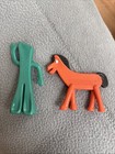 Vintage 1989 Prema Toy Co Gumby Jesco Hong Kong Pokey 3  Rubber Figures Fr sh