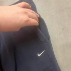 Y2k Nike Men s Navy Blue Baggy Sweatpants Embroidered Loose S