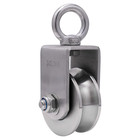 Cable Pulley Wheel Stainless Steel Heavy Duty Swivel Block With Bearings 1760lb