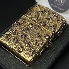 Zippo Skull Jacket  5 Sides Design Gold Ibushi Velor Case Oil Lighter Japan