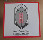 Ball Qube Inc  Pro Football Clear Square Holder Display Case Acrylic Protection