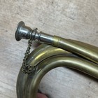 Vintage Brass   Copper Bugle Horn   Mouthpiece Us Military Calvary Style 4    Bell