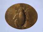 Vintage Brass Beetle Brooch Pin