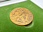1964 Tokyo Olympics Xviii Olympiad Bronze Commemorative Medal Case Japan Vintage