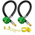 2 Pack 15  Rv Propane Hose  1 4  Male Npt To Qcc1   Type1 Propane Tank Hose 