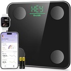 Smart Digital Bathroom Scale For Body Weight Bmi Body Fat Muscle Mass Black