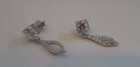 925 Sterling Silver Ladies Dangling Stud Earrings1 50 Ct Lab Simulated Diamonds