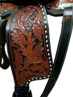 Western Leather Barrel Saddle Horse Hand Tooled Tack Set 10  -18  Free Ship