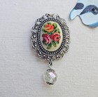 Phantom Of The Opera Pin brooch W stage Used Bead From Chandelier Unique