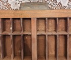 Antique Hamilton Typeset Printers Drawer 32x17  Wooden Shadowbox