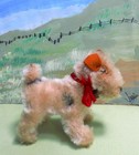 Early Steiff Mohair Terrier Dog-  3 1 2    Germany   Ear Button  Germany