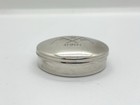 Vintage Solid Sterling Silver Pill Box   Trinket Pot - Engraved Flag Detail 27g