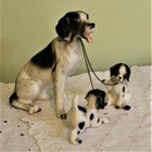 English Springer Spaniel Statue 6 Inch Vintage Bone China Japan Lipper   Mann