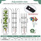 100  Metal 2pc Obelisk Garden Trellis 6 6 Feet Tall Sturdy Plant 2pc  Black