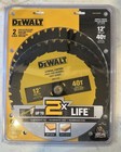 Dewalt 12-in 40t Combo Pack Saw Blade 2 Circular Saw Blades Dwa1240cmb New