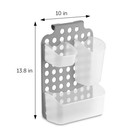 Over Shower Door Organizer 3 Bins Adjustable Hanging Storage Bathroom Caddy