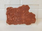 Large Halloween Pumpkin Faces Rubber Stamp Clear Acrylic Block 6 X 4
