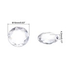 50pcs Flat Back Round Acrylic Rhinestones 16mm White Crystal Rhinestones