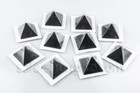 Polished Shungite Pyramid 30mm 1 18  Set Of 10 Wholesale Emf Karelia Decor