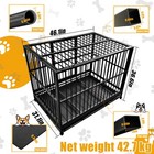 46 x31 x36 6  Pet Dog Cage Strong Metal Crate Kennel Playpen With Wheels  tray