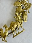 Vintage Dresden Style Petites Choses All Holiday Season Brass Wreath Christmas