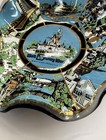 Vintage Walt Disney World Decorative Glass Dish 1970s Magic Kingdom Attractions