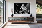 Johnny Cash Middle Finger Poster     Iconic San Quentin Prison Canvas Wall Art