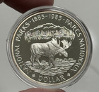 1985 Canada Proof Silver Dollar- 100th Anniversary Of National Parks - No Coa
